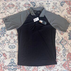 Antigua Mens Nova Polo Black/Gray - size Medium NWT